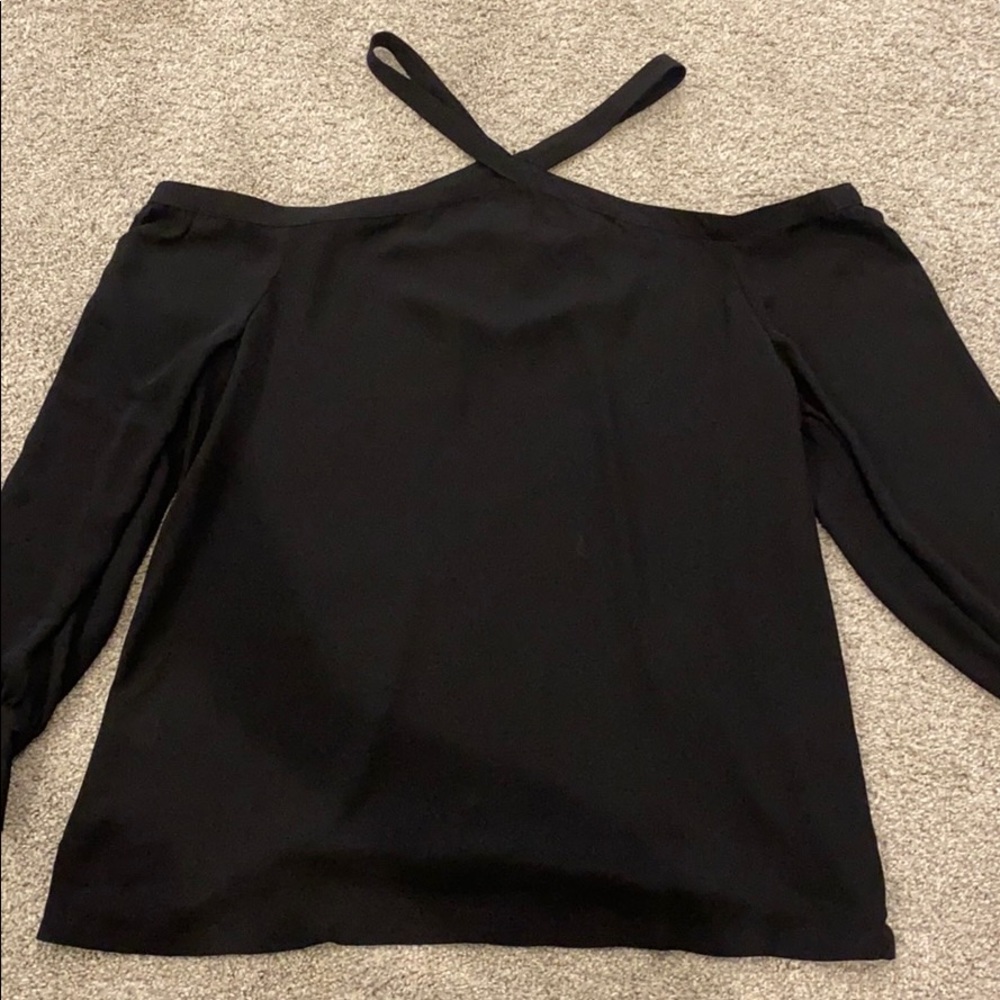 Loft Cold-Shoulder Silk Top